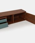 Home Deco and More Walnut Veneer Mountain Grain Tv Unit, Natural, 300x40x40-cm, Packshot View