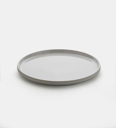 Home Deco and More Ceramic Ribbed Dinner Plate, Packshot View