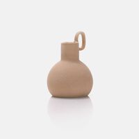 Ceramic Top Handle Round Vase