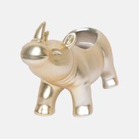 Stoneware Rhinoceros Large Planter 22.3x8x12.8 Cm