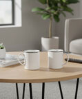 Home Deco and More Silver-rimmed Porcelain Mug, Packshot View