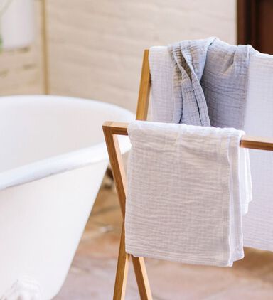 Bamboo Folding Towel Rack
