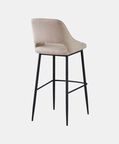 Home Deco and More Koni Iron Tube Bar Chair, Beige, Packshot View