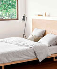 Marco Polo Simla Cotton Linen Bed Set, White, 140x220-cm, Packshot View