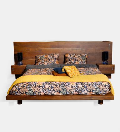Home Deco and More Ethnic Acacia Wood King Bed, Packshot View