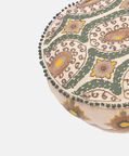 Mina Embroidered Pompom Embellished Pouf 60x20 Cm