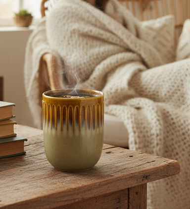 Home Deco and More Ceramic Glaze Layers Mug, Brown, Packshot View