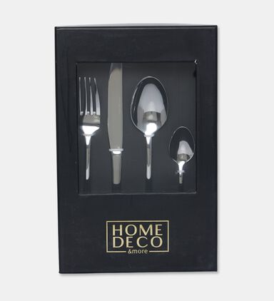 Home Deco and More Stainless Steel 18/0 Shiny Silver 24-piece Cutlery Set, Packshot View
