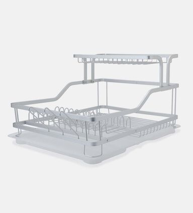 Aluminum Two-levels Dish Drainer - 57.6 X 38 X 27 Cm