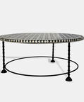 Home Deco and More Chess Round Iron Coffee Table, Packshot View