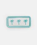 Home Deco and More Melamine Palms Tree Serving Tray, Blue, Packshot View