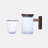 Wooden Lid Filter Tea Cup Tea Cup - 12x7.6x10.5cm