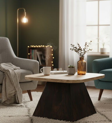 Home Deco and More Travis Mango Wood Side Table, Packshot View