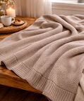 Cannon Knitted Cotton Lounge Throw Blanket, Packshot View