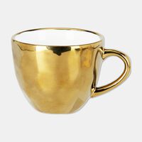 Home Deco and More Metallic Porcelain Gold Mug, Packshot View