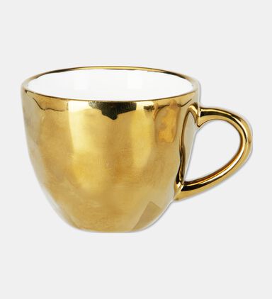 Home Deco and More Metallic Porcelain Gold Mug, Packshot View