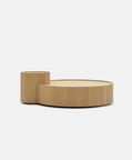 Home Deco and More Moon Oak Veneer Plywood Coffee And Side Table, Packshot View