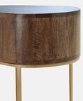 Home Deco and More Alexa 1-drawer Oval Bedside Table, Packshot View