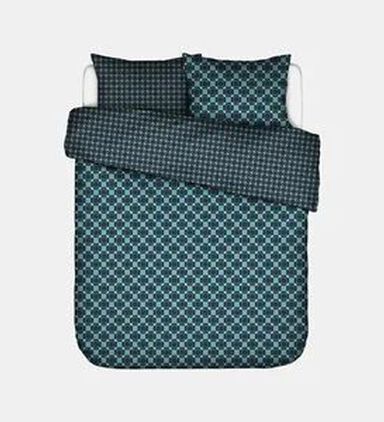 Essenza Teades Cotton Satin Duvet Cover, Blue, 200x220-cm, Packshot View