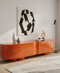 Home Deco and More Tokyo Tv Iron Unit, Orange, 220x50x51-cm, Packshot View