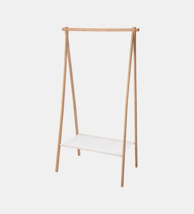Bamboo Textiles Shelf Clothes Rack