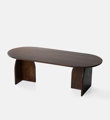 Home Deco and More Pillar Mango Wood Coffee Table, Packshot View