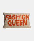 Kersten Fashion Queen Inscribed Rectangular Cotton Throw Pillow, Packshot View