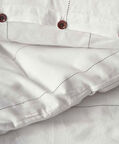 Marco Polo Simla Cotton Linen Bed Set, White, 140x220-cm, Packshot View