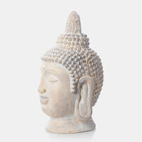 Home Deco and More Mango Wood Buddha Head Sculpture, Packshot View