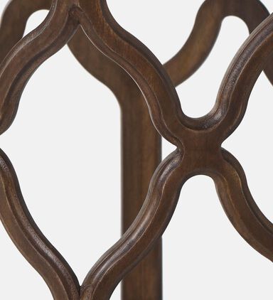 Home Deco and More Octa Wood Glass Top Side Table, Packshot View