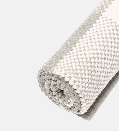 Home Deco and More Bodos Cotton Checked Kitchen Rug, Green, 70x140-cm, Packshot View