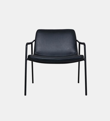Dan Form Boto Metal Leather Lounge Chair, Black, Packshot View