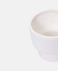 Fiber Clay Ribbed Top Planter