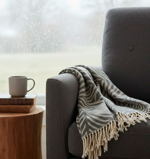 Cotton Woven Plaid Throw