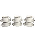 Silver-rimmed Cups 6-piece Set
