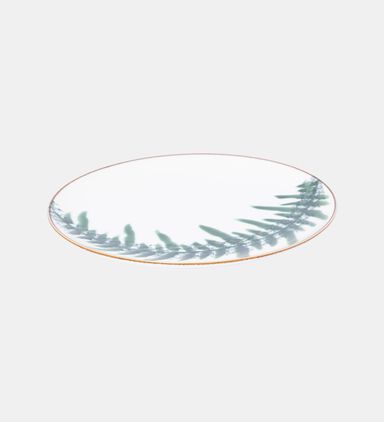 Home Deco and More Coupe Leaf Print Porcelain Plate 4-piece Set - 27.31 Cm, Packshot View