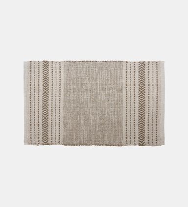Woven Recycled Cotton Striped Rug