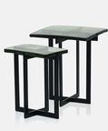 Home Deco and More Delta Glass Side Table 2-piece Set, Packshot View