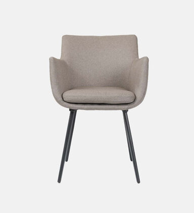 Home Deco and More Camron Fabric Dining Arm Chair, Beige, Packshot View