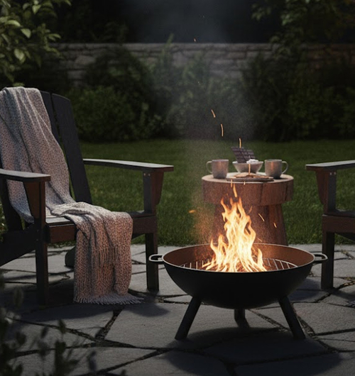 Metal Four-legs Fire Bowl