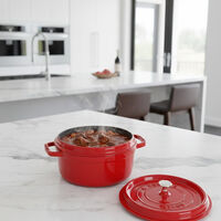 Staub Cast Iron Round Roaster, Red, 26-cm, Packshot View