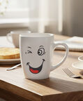 Home Deco and More Stoneware Smiling Face Mug, Packshot View