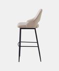 Home Deco and More Koni Iron Tube Bar Chair, Beige, Packshot View