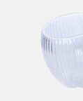 Double Wall Stripe Clear Glass Mug 4-piece Set - 120ml