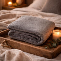 Home Deco and More Acro Cotton Acrylic Throw, Blue, Packshot View