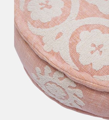 Hackney Handloom Chenille Thread Pouf 60x20 Cm