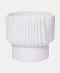 Fiber Clay Ribbed Top Planter