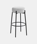 Home Deco and More Archie Fabric Steel Bar Stool, Packshot View