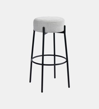 Home Deco and More Archie Fabric Steel Bar Stool, Packshot View
