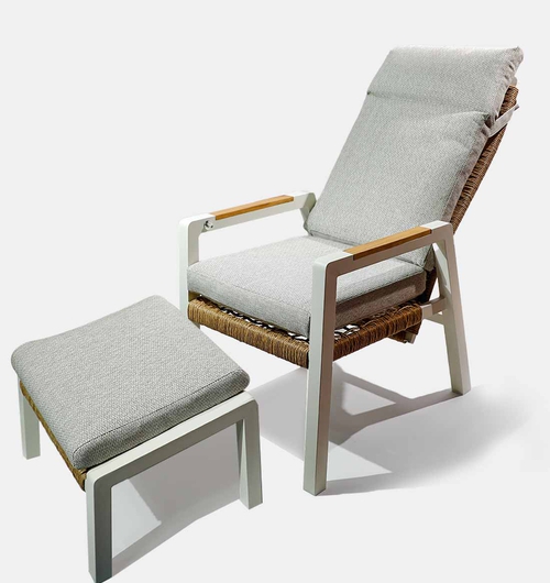 Como Armchair Foot Stool Set